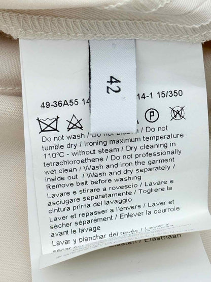 Pre - loved TRU TRUSSARDI Off - white Size US 6 Knee Length Dress at Reems Closet