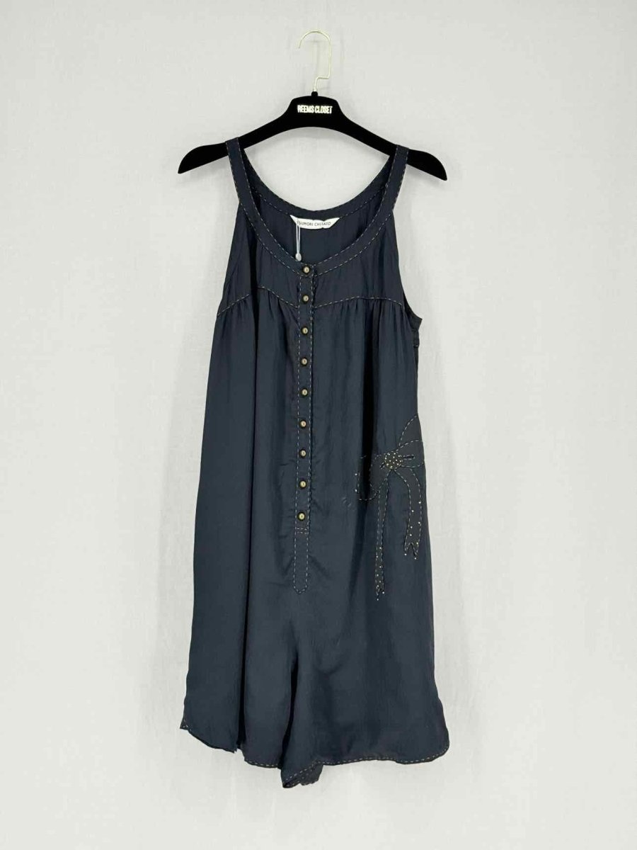 Pre - loved TSUMORI CHISATO Black Bow Print Size Medium Playsuit at Reems Closet