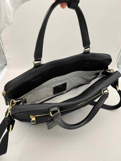 Pre-loved TUMI Voyageur Clare Double Zip Black Briefcase at Reems Closet