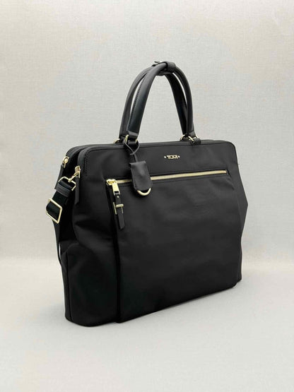 Pre-loved TUMI Voyageur Clare Double Zip Black Briefcase at Reems Closet