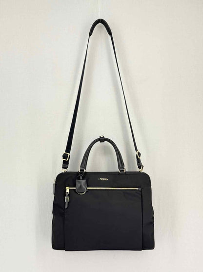 Pre-loved TUMI Voyageur Clare Double Zip Black Briefcase at Reems Closet