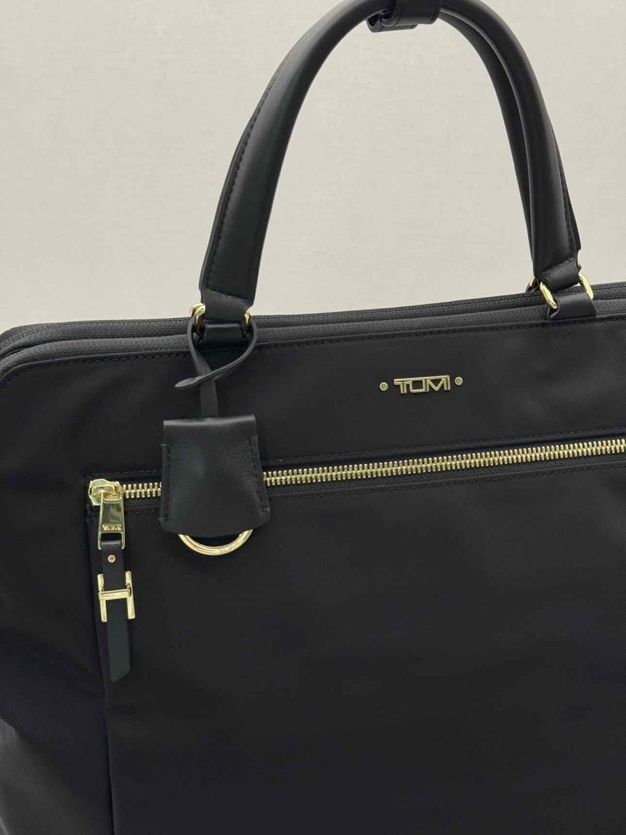 Pre-loved TUMI Voyageur Clare Double Zip Black Briefcase at Reems Closet