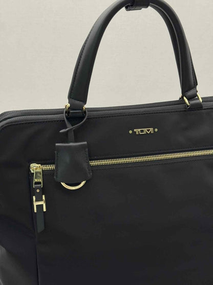 Pre-loved TUMI Voyageur Clare Double Zip Black Briefcase at Reems Closet