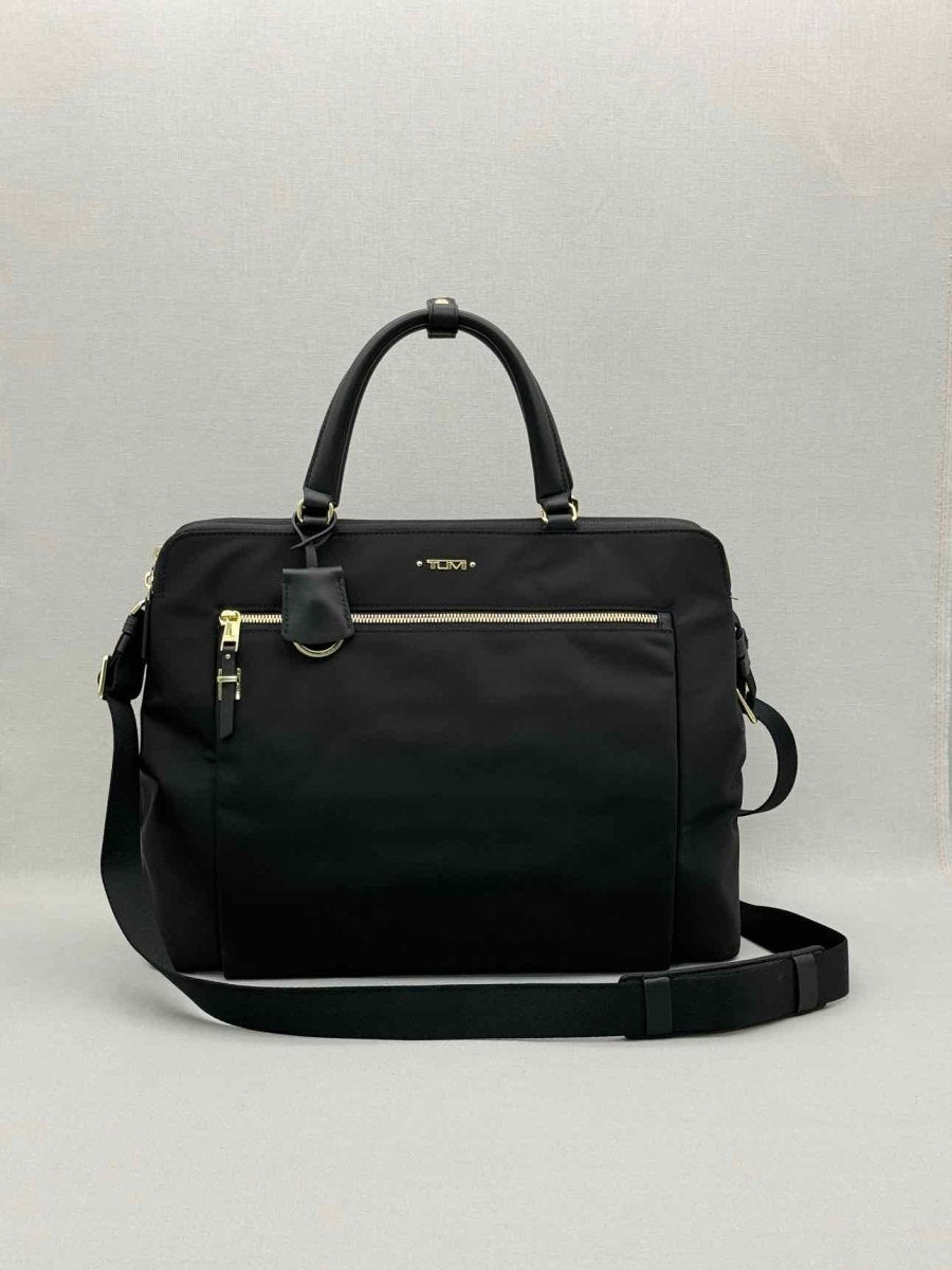 Pre-loved TUMI Voyageur Clare Double Zip Black Briefcase at Reems Closet