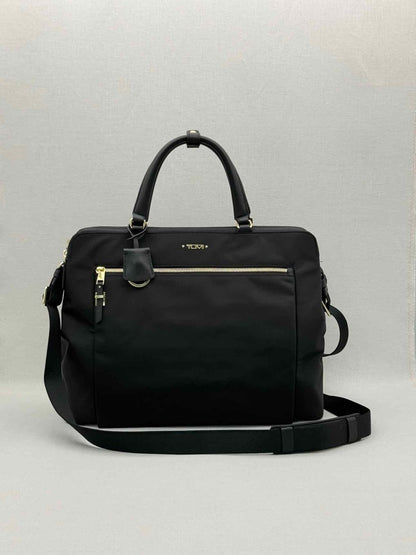 Pre-loved TUMI Voyageur Clare Double Zip Black Briefcase at Reems Closet
