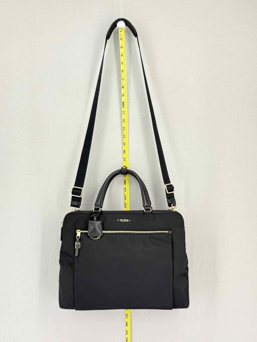 Pre-loved TUMI Voyageur Clare Double Zip Black Briefcase at Reems Closet