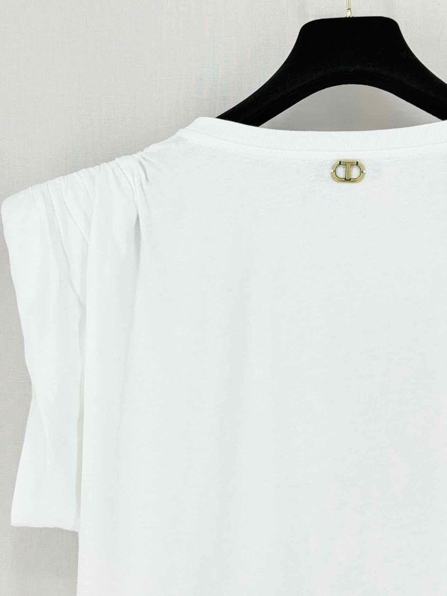 Pre - loved TWIN - SET Padded Shoulder White Size Medium T-shirt at Reems Closet