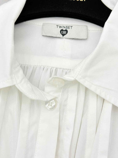 Pre - loved TWIN - SET White Size Medium Midi Dress at Reems Closet