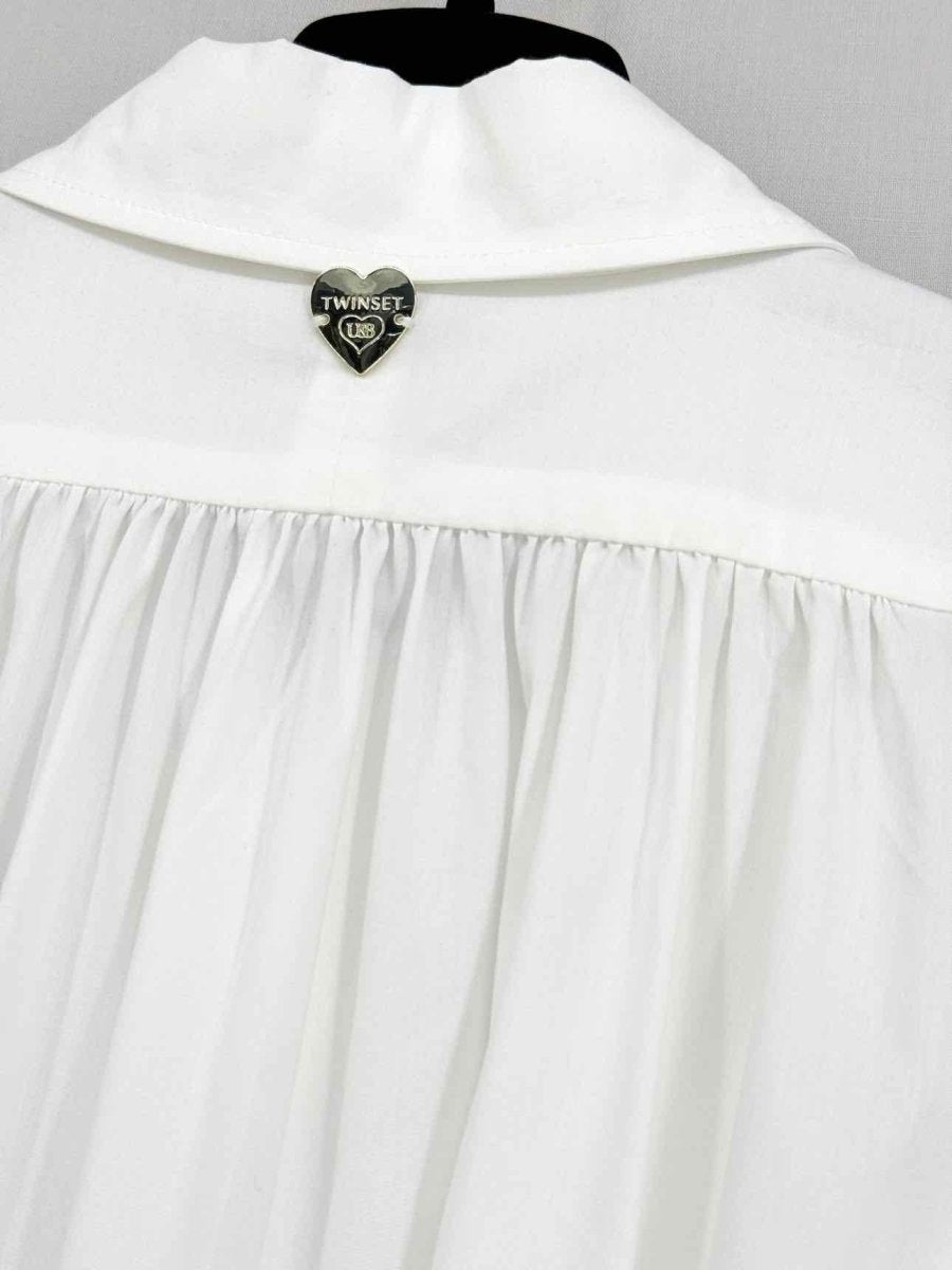 Pre - loved TWIN - SET White Size Medium Midi Dress at Reems Closet