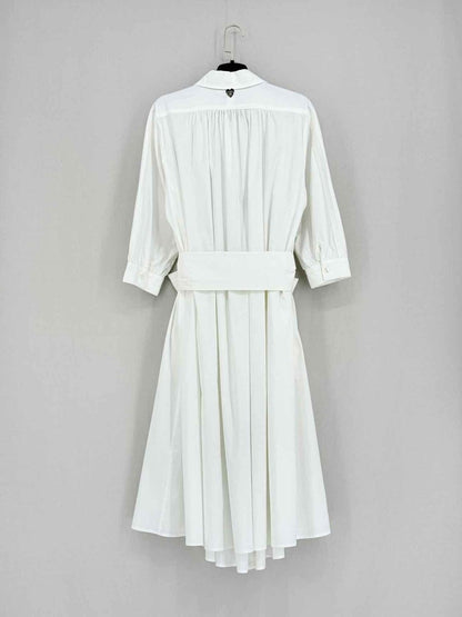 Pre - loved TWIN - SET White Size Medium Midi Dress at Reems Closet