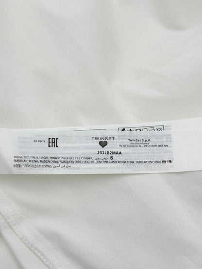 Pre - loved TWIN - SET White Size Medium Midi Dress at Reems Closet