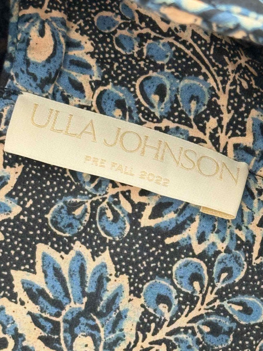 Pre - loved ULLA JOHNSON Anise Blue Multicolor Size Small Top at Reems Closet