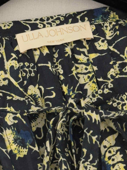 Pre - loved ULLA JOHNSON Black Multicolor Size US 4 Midi Dress at Reems Closet