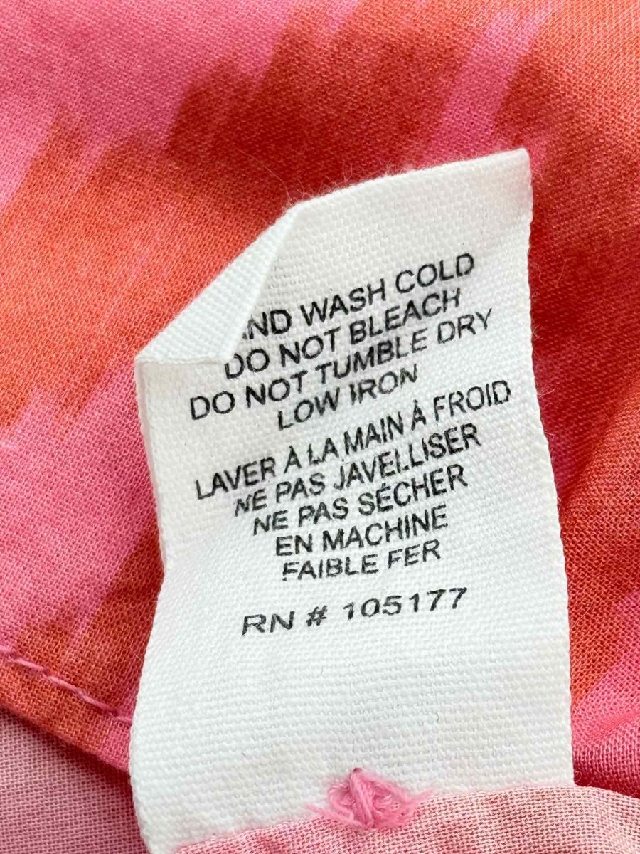 Pre - loved ULLA JOHNSON Orange & Pink Print Size US 4 Midi Dress at Reems Closet