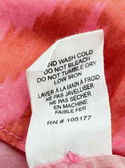 Pre - loved ULLA JOHNSON Orange & Pink Print Size US 4 Midi Dress at Reems Closet
