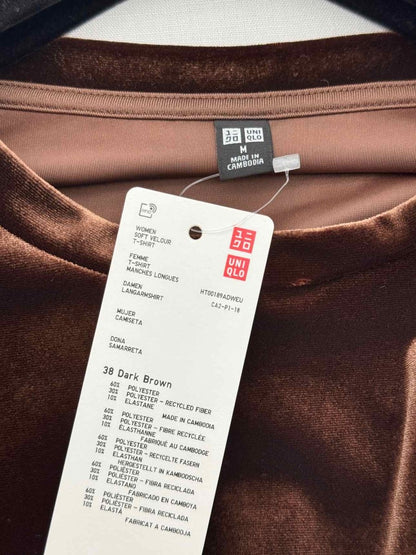 Pre - loved UNIQLO Dark Brown Size Medium Top & Pants Outfit at Reems Closet