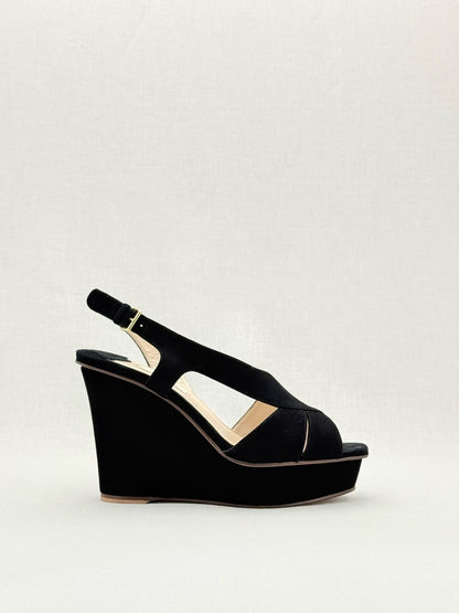 Pre - loved UTERQUE Black Size EU 41 Wedges at Reems Closet