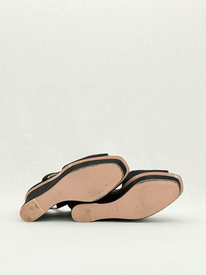 Pre - loved UTERQUE Black Size EU 41 Wedges at Reems Closet