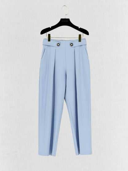 Pre - loved UTERQUE Pale Blue Size Small Pants at Reems Closet
