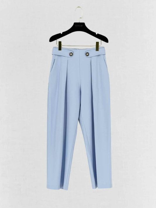Pre - loved UTERQUE Pale Blue Size Small Pants at Reems Closet