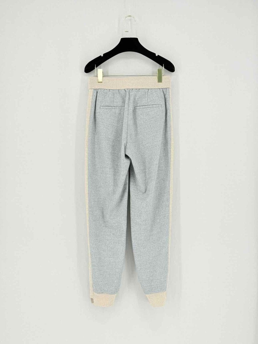 Pre - loved VAKKO Grey w/ Beige Size Medium Tracksuit Bottom at Reems Closet