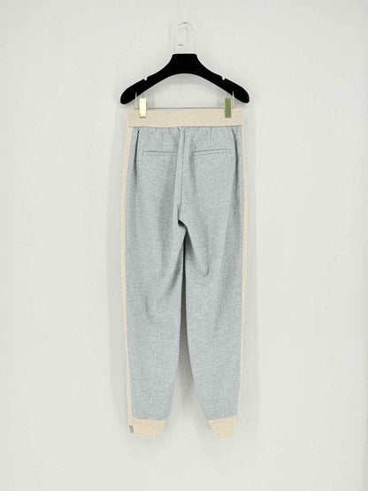Pre - loved VAKKO Grey w/ Beige Size Medium Tracksuit Bottom at Reems Closet