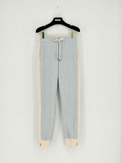 Pre - loved VAKKO Grey w/ Beige Size Medium Tracksuit Bottom at Reems Closet
