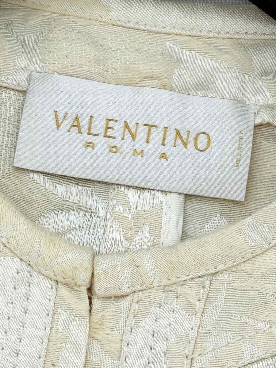 Pre - loved VALENTINO Beige & White Printed Size US 6 Outfit Set at Reems Closet