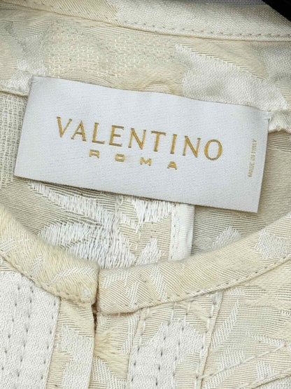 Pre - loved VALENTINO Beige & White Printed Size US 6 Outfit Set at Reems Closet