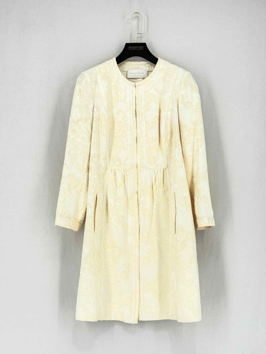 Pre - loved VALENTINO Beige & White Printed Size US 6 Outfit Set at Reems Closet