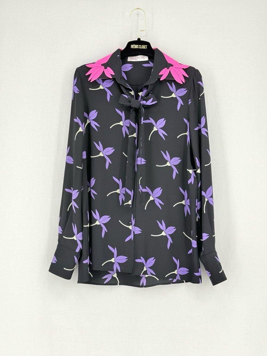 Pre - loved VALENTINO Black & Purple Size US 2/4 Outfit Set at Reems Closet