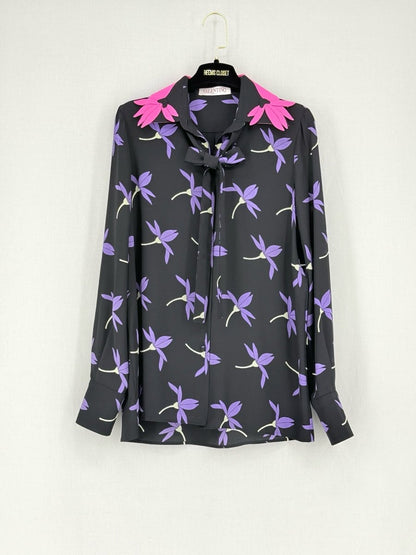 Pre - loved VALENTINO Black & Purple Size US 2/4 Outfit Set at Reems Closet