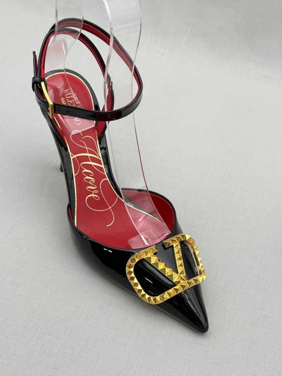 Pre - loved VALENTINO Black Size EU 37.5 Heeled Sandals at Reems Closet