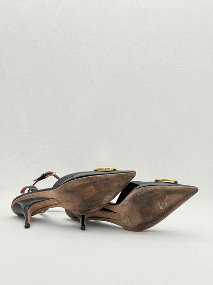 Pre - loved VALENTINO Black Size EU 37.5 Heeled Sandals at Reems Closet