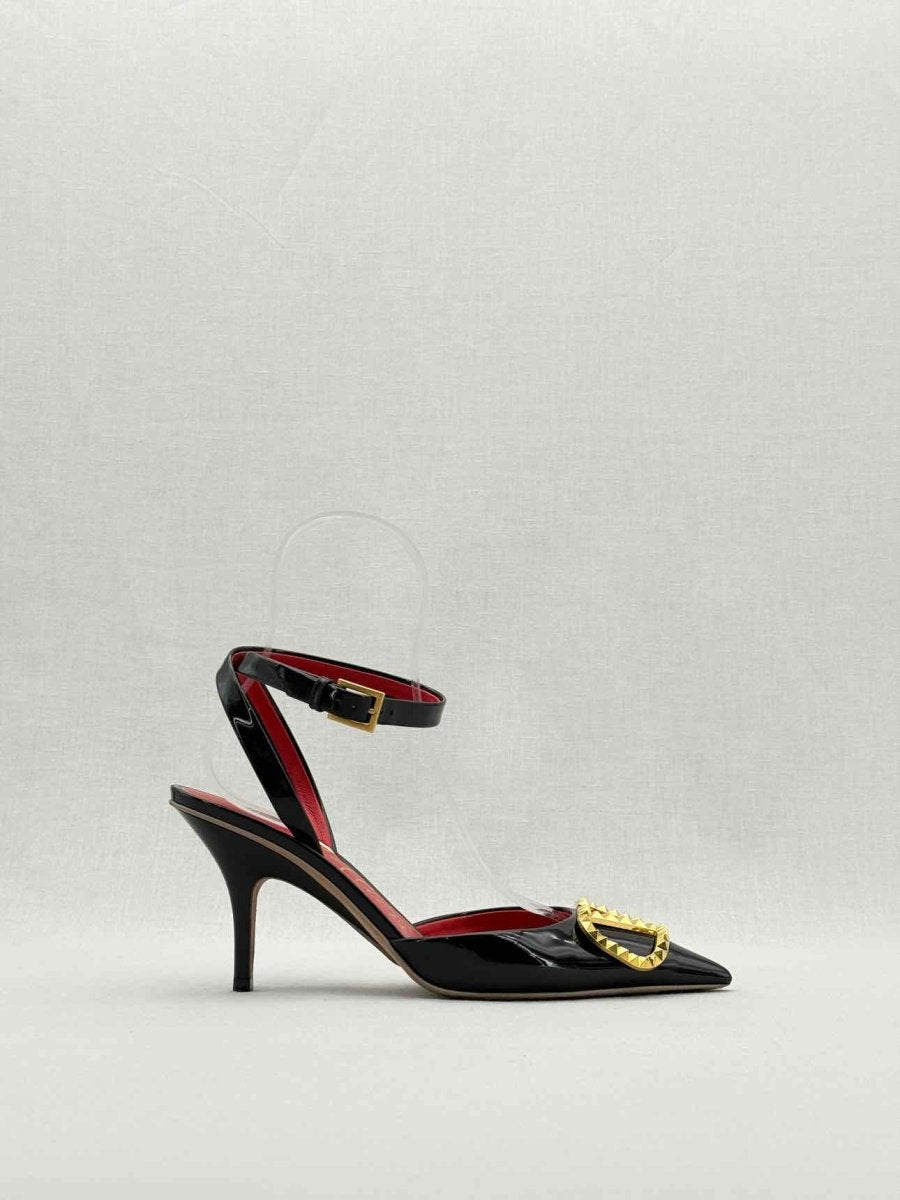 Pre - loved VALENTINO Black Size EU 37.5 Heeled Sandals at Reems Closet