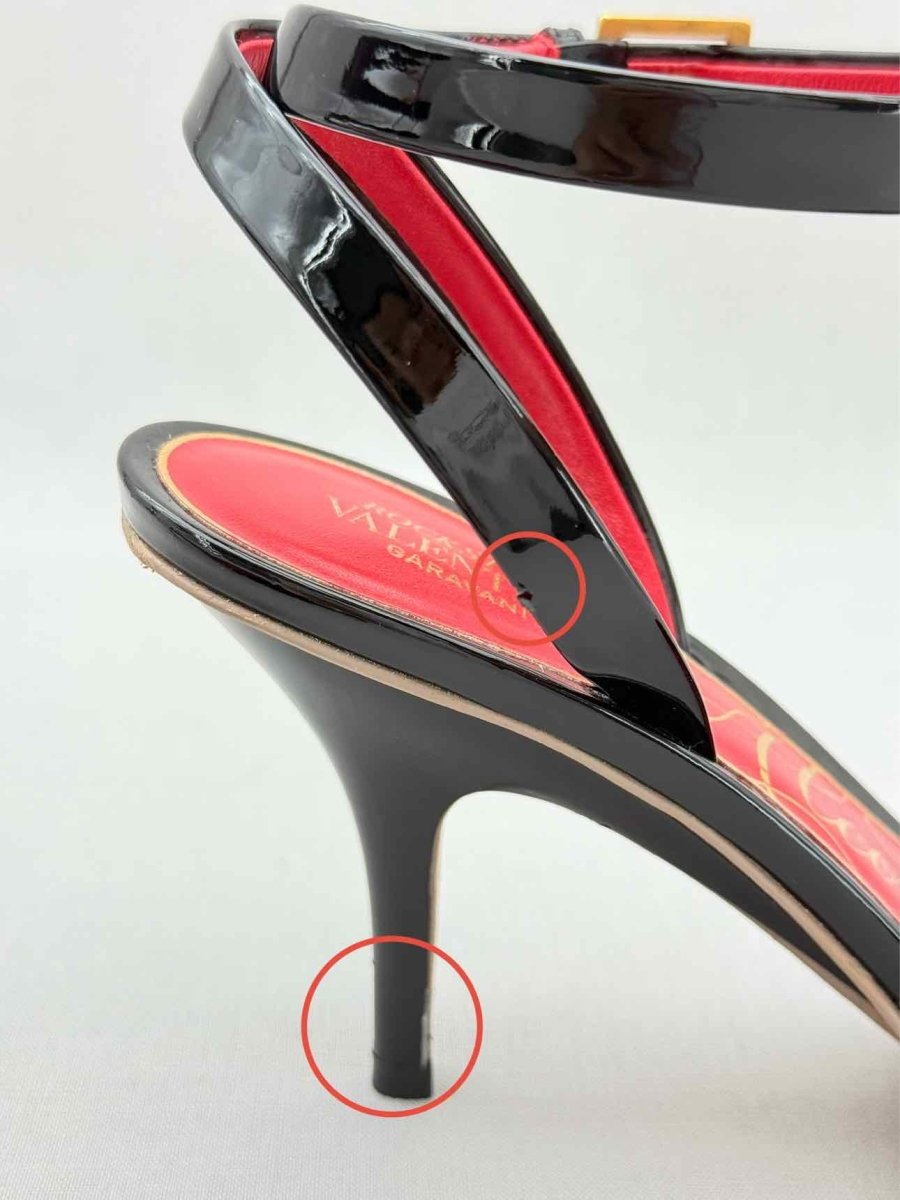 Pre - loved VALENTINO Black Size EU 37.5 Heeled Sandals at Reems Closet