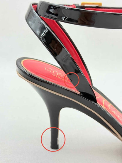 Pre - loved VALENTINO Black Size EU 37.5 Heeled Sandals at Reems Closet