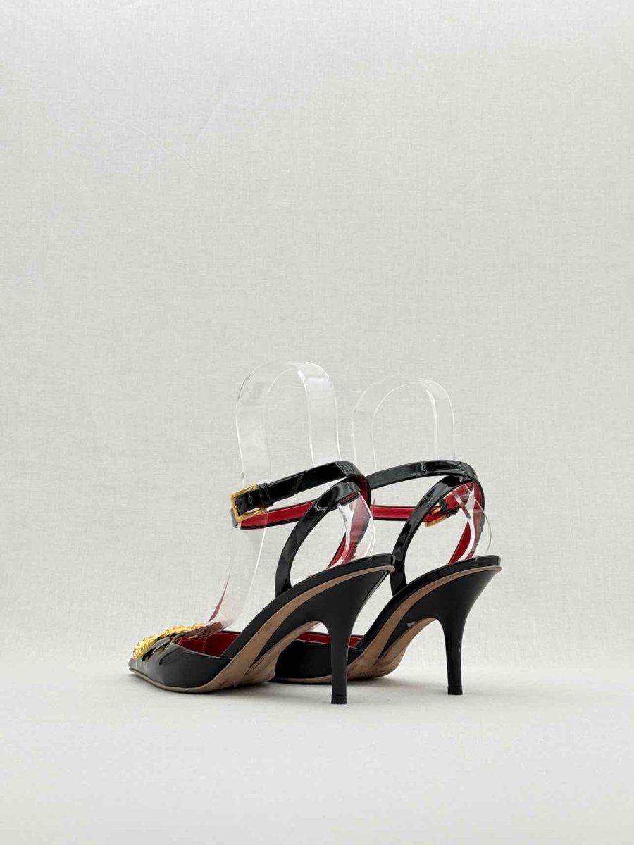Pre - loved VALENTINO Black Size EU 37.5 Heeled Sandals at Reems Closet