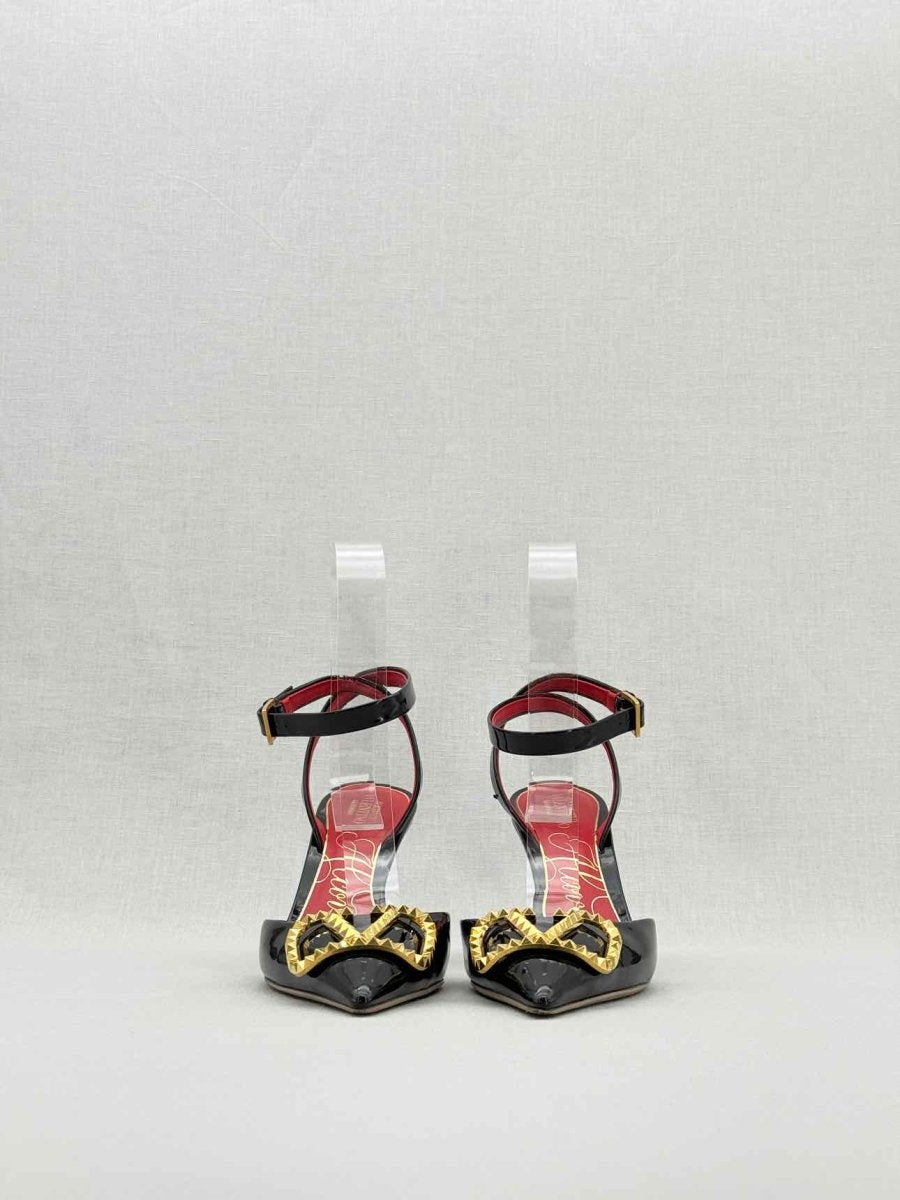 Pre - loved VALENTINO Black Size EU 37.5 Heeled Sandals at Reems Closet