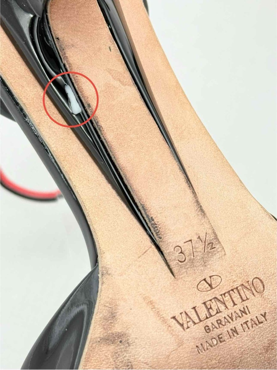 Pre - loved VALENTINO Black Size EU 37.5 Heeled Sandals at Reems Closet