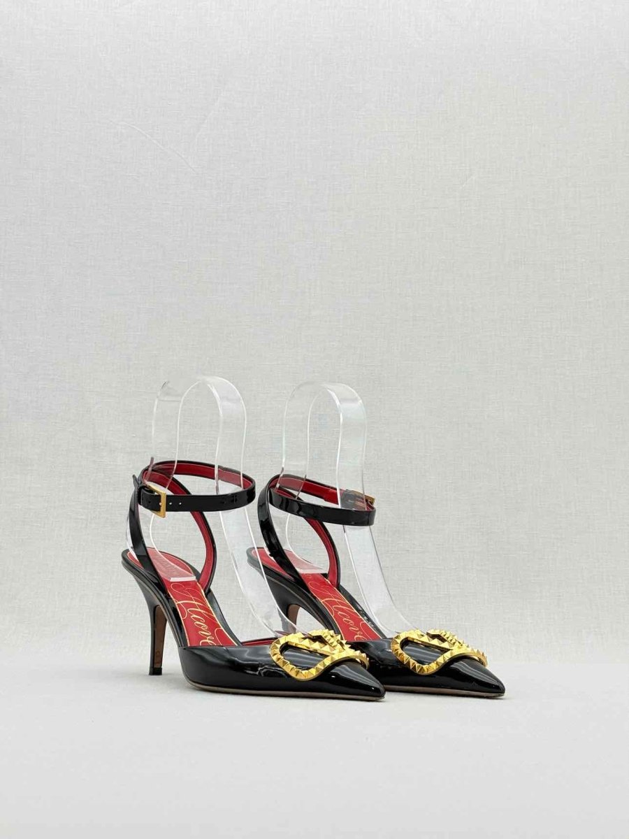 Pre - loved VALENTINO Black Size EU 37.5 Heeled Sandals at Reems Closet