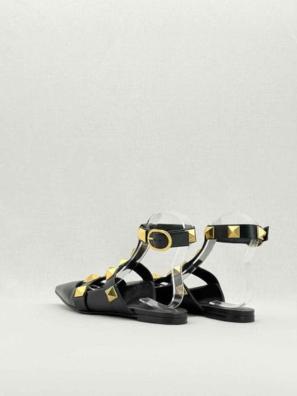 Pre - loved VALENTINO Black Size EU 39.5 Flats at Reems Closet