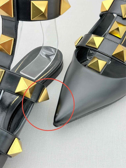 Pre - loved VALENTINO Black Size EU 39.5 Flats at Reems Closet