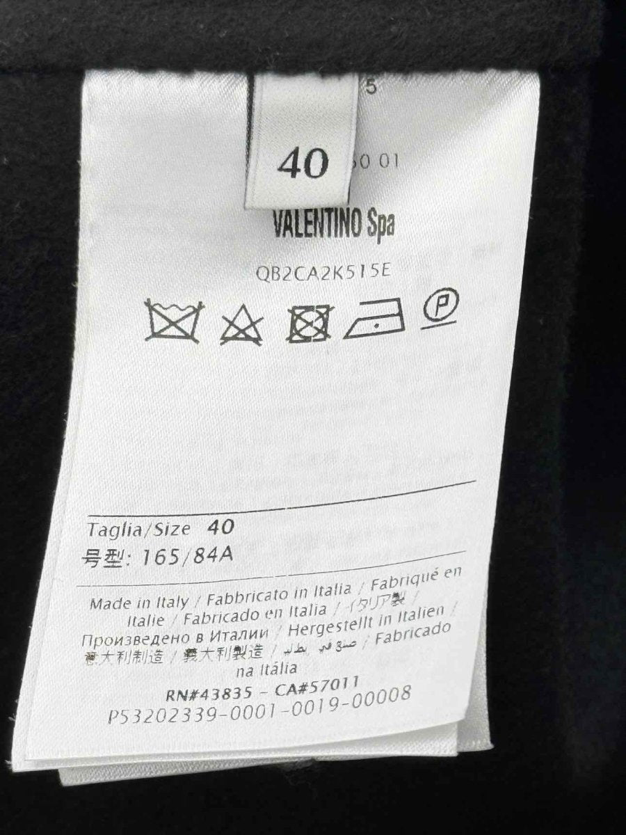 Pre - loved VALENTINO Black Size US 4 Coat at Reems Closet