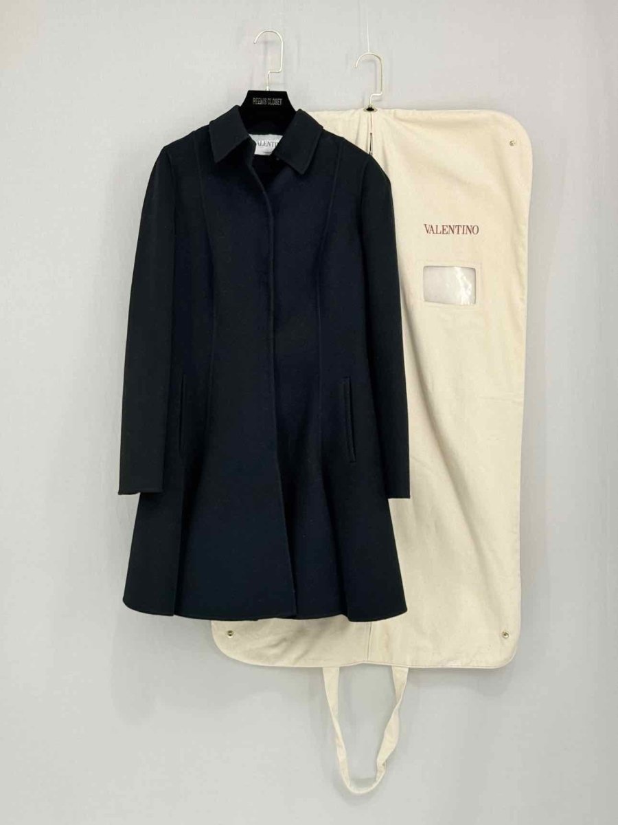 Pre - loved VALENTINO Black Size US 4 Coat at Reems Closet