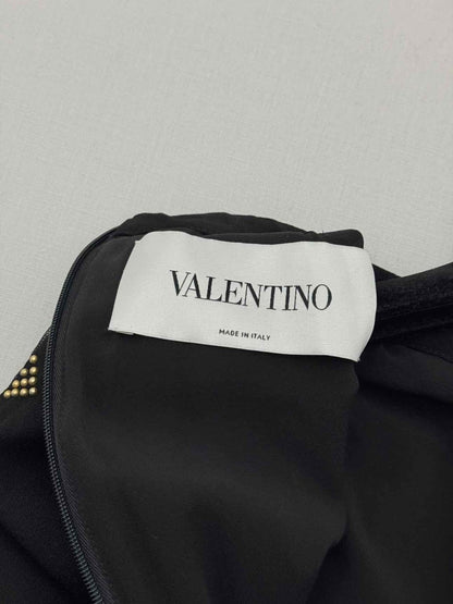Pre - loved VALENTINO Black Size US 4 Midi Dress at Reems Closet