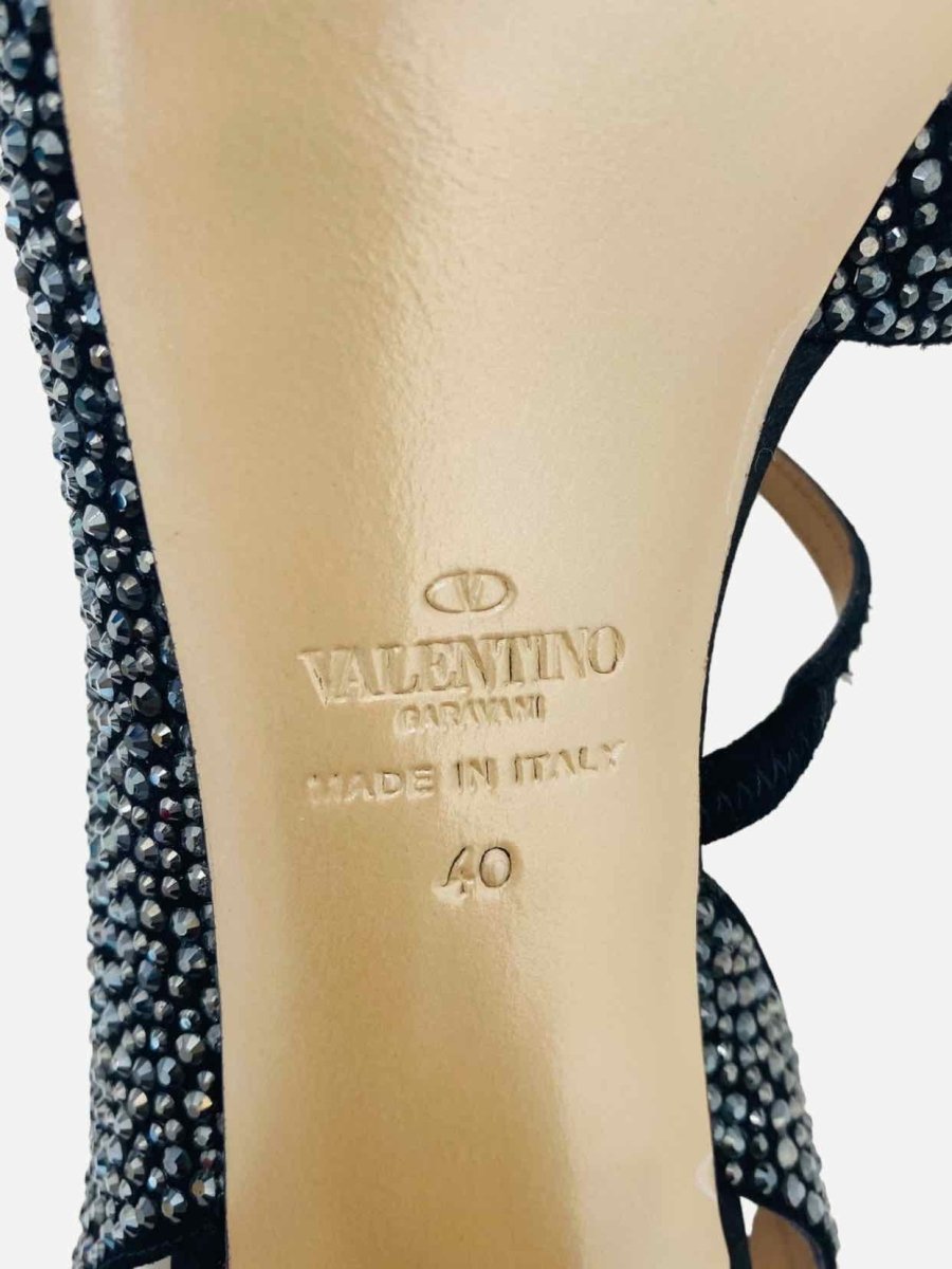 Pre - loved VALENTINO Black Slingbacks 40 at Reems Closet