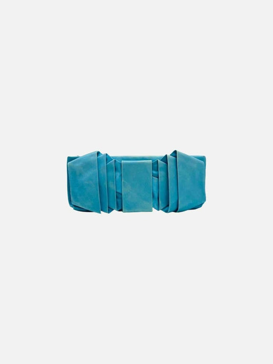 Pre - loved VALENTINO Envelope Blue Clutch from Reems Closet