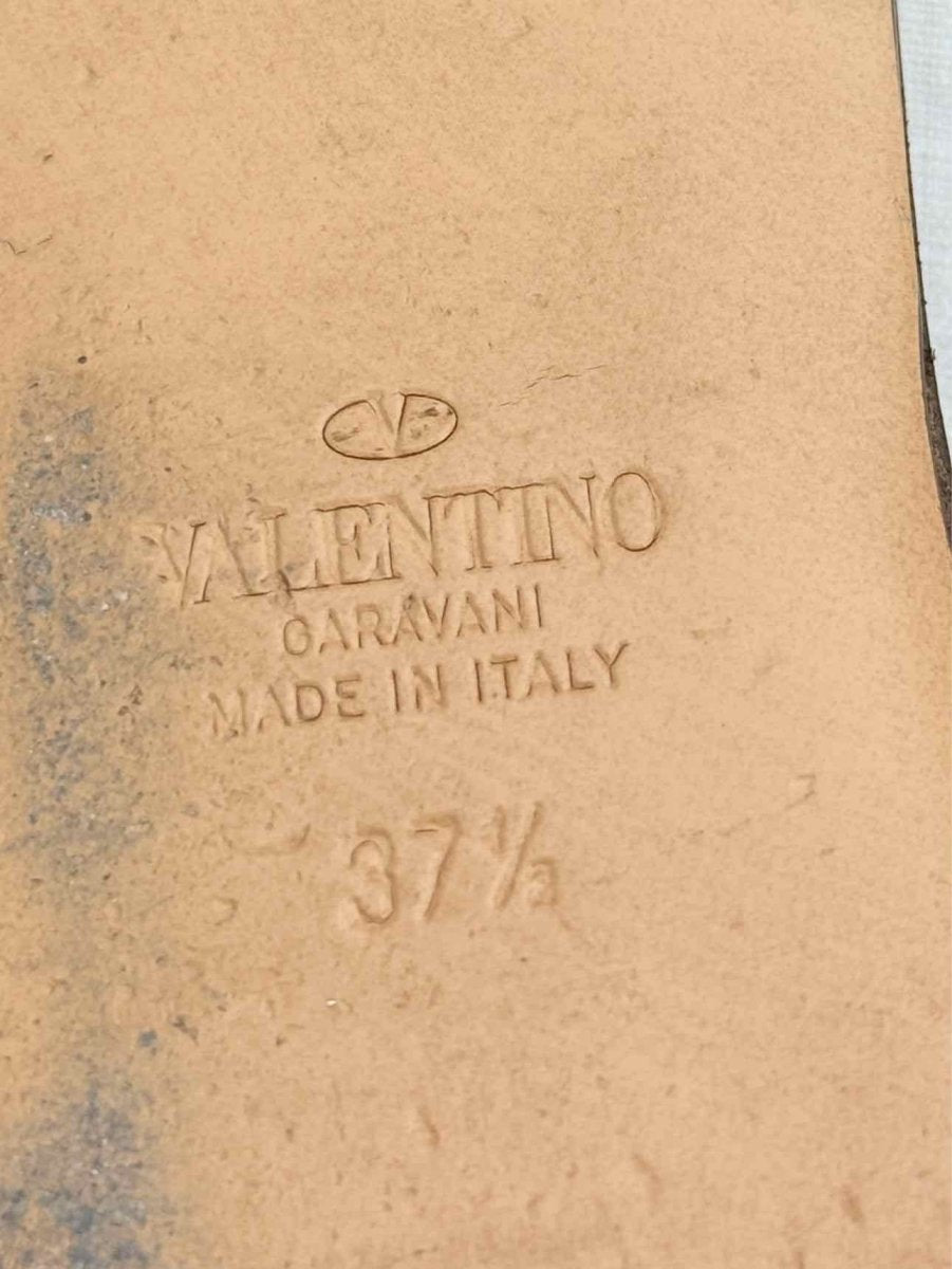 Pre-loved VALENTINO GARAVANI Beige & Brown Size EU 37.5 Sandals at Reems Closet