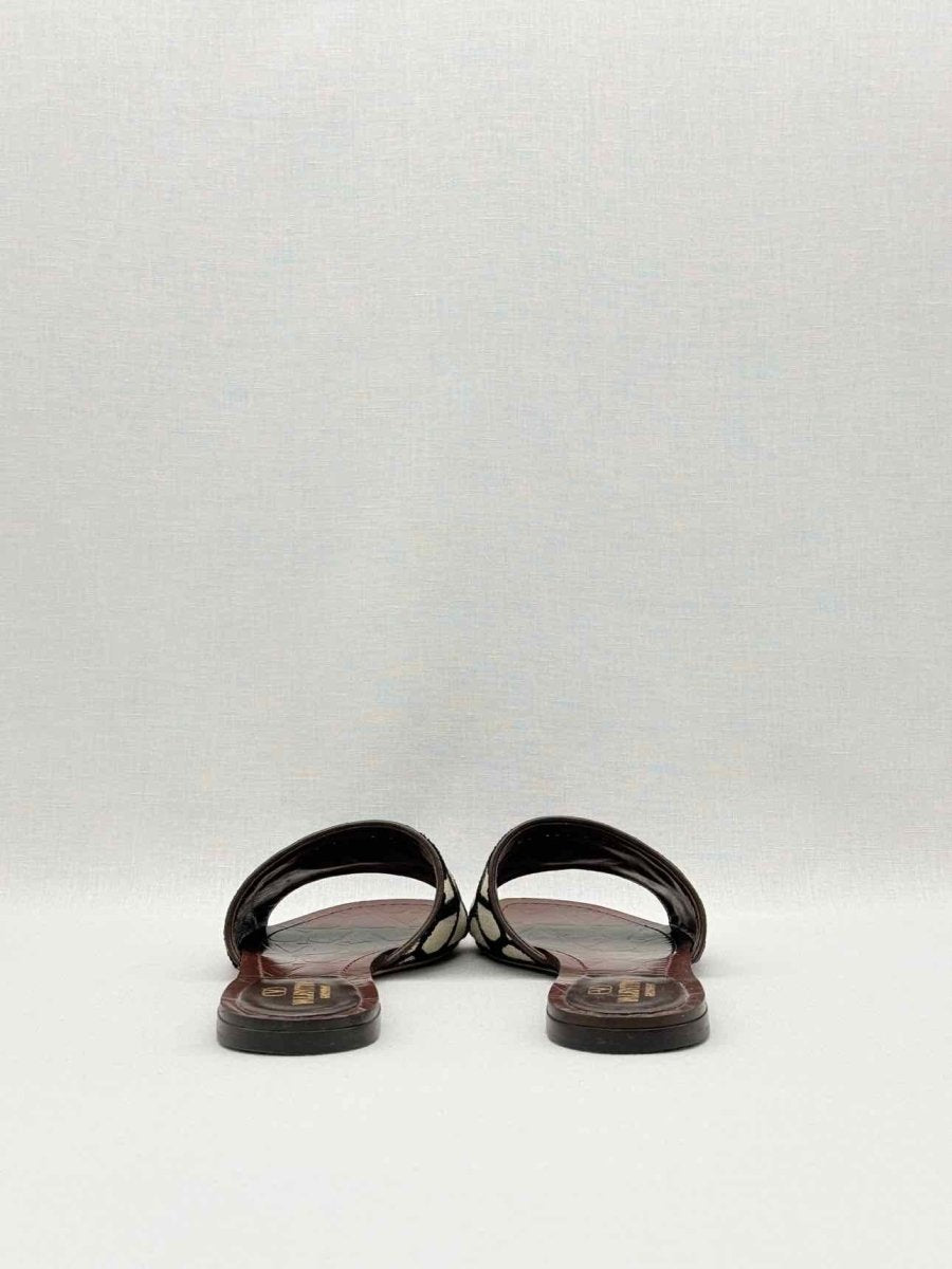 Pre-loved VALENTINO GARAVANI Beige & Brown Size EU 37.5 Sandals at Reems Closet